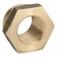 Straight fitting for connecting or extending fluid or pneumatic lines in industrial systems. Features 1/2 in female BSPP thread to 3/4 in male BSPP thread. Rated for maximum operating pressure of 1,000 psi