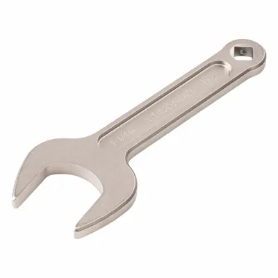 TEKTON Open End Wrench: Chromium Molybdenum Steel, Satin, 1 1/4 in Head Size - SAE, Single End, Open End Service Wrenches