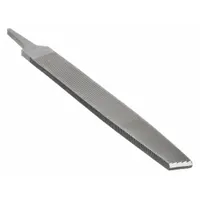 Flat Aluminium File: Rectangular, Double-Cut, Single Edge Cut, Smooth Cut, 8 in Lg without Tang