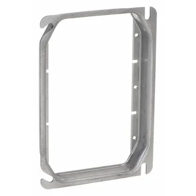 RACO Plaster Ring: Raised, 5/8 in Raised Ht, Steel, 5.88 in Overall Lg - Plaster Rings