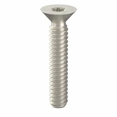 TAMPER-PRUF SCREW Tamper Resistant Screw: #6-32 Thread Size, 3/4 in Lg, Stainless Steel, Plain - Flat Head Tamper-Resistant Machine Screws