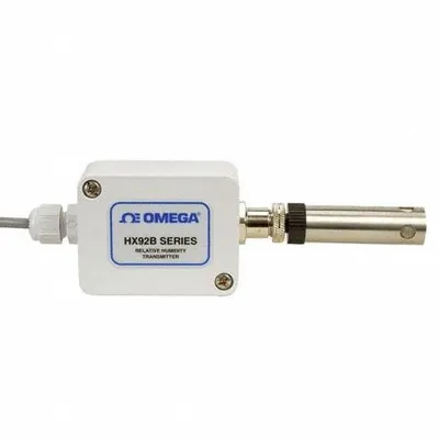 OMEGA Temperature and Humidity Transmitter: 4 to 20mA, Screw Terminals, -22°F to 167°F - Indoor Wall-Mount Transmitters