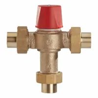 WATTS Thermostatic Mixing Valve: 1/2 in Inlet Connection Size, 1/2 in Outlet Connection Size, Brass (MPN 1/2 LF 1170-US)