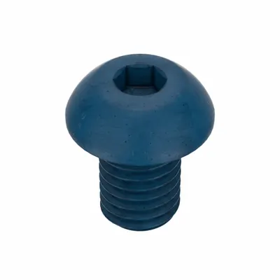 METRIC BLUE Socket Head Cap Screw: M8x1.25 Thread Size, 12 mm Lg, Button, Blue Phosphate - Button Head Socket Cap Screws