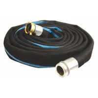 Water Discharge Hose: 1 1/2 in Hose Inside Dia., 125 psi, Black, 1-1/2 in x 1-1/2 in Fitting Size (MPN RD150-50MF-G)