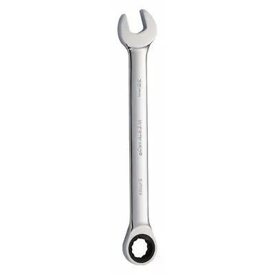 WESTWARD Combination Wrench: Alloy Steel, Chrome, 36 mm Head Size, 19 5/8 in Overall Lg - Metric 12-Point Ratcheting Combination Wrenches