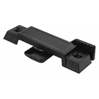 This non-handed sweep lock is designed for sliding windows and mounts on the check rail. It includes a handle and features a painted black finish. The overall length is 2 15/16 inches. Suitable for residential or light commercial sliding window applications