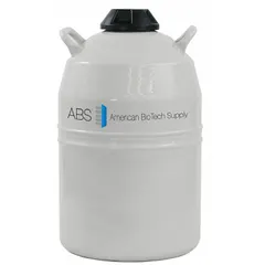 This 20 L capacity cryogenic dewar is constructed of aluminum for lightweight durability. With an overall height of 24 1/2 inches and diameter of 14 1/2 inches, it is designed for the safe storage and handling of liquid nitrogen and other cryogenic fluids in laboratory and industrial applications.