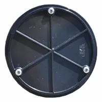 BUSHMAN Rain Barrel Cover Plate: Black, 6 in Overall Ht, Plastic, Rain Barrel Cover Plate, 6 in (MPN 64318)