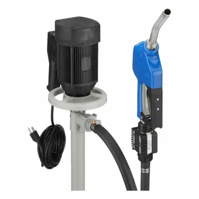 Dayton Electric Drum Pump: 115 V AC, 1 1/10 hp HP, Polypropylene, 10 gpm Max. Flow Rate - Bung-Mount Drum Pumps for DEF