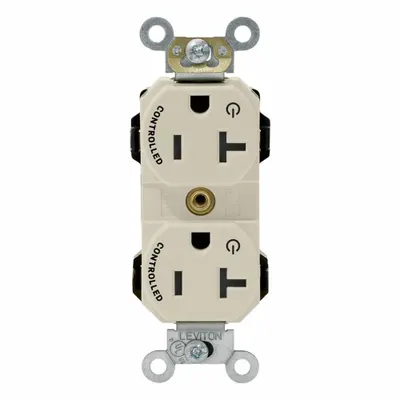 LEVITON Plugs and Receptacles: Duplex, 5-20, Light Almond, 125V AC, 20 A - General Purpose Receptacles