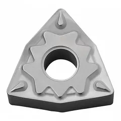 Trigon (W) indexable turning insert for general-purpose turning, facing, and profiling operations on metal workpieces. The trigon shape provides strong cutting edges and good chip control for medium to heavy machining.