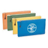 KLEIN TOOLS Tool Bag Set: 12 1/2 in W x 3/4 in D x 7 in H, Blue/Olive/Orange/Yellow, Canvas, 4 Bags (MPN 5140)