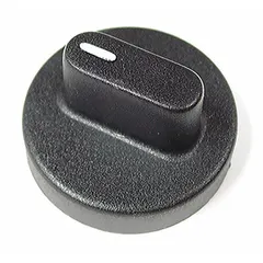 Thermostat knob for HVACR equipment. Used to adjust temperature settings on heaters or air handlers. Suitable for industrial heating applications requiring precise thermostat control.