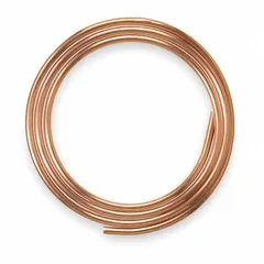 Copper tubing for medium-pressure plumbing applications such as water supply lines, hydronic heating, and gas distribution. Type L, 3/8 in diameter, 20 ft coil. Maximum operating pressure 623 psi at 200°F. Not cleaned and capped.