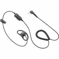 ICOM Earpiece: Fits Icom, For F200 Series, D-Ring, Black, 1 Wires, Shirt/Lapel Mic, Wired (MPN IJKP-HM3LSOW)
