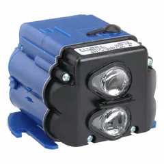 Plastic electronic module for sensor and solenoid repair in automatic flush valves. Compatible with SLOAN G2 series. Used in commercial restroom flush valve systems for touch-free operation.