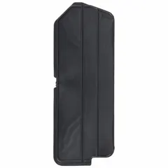 This hanging and stacking bin divider measures 6 inches by 2 3/4 inches and is black. It is not electrostatic discharge conductive. Use it to subdivide bins into smaller compartments for organizing small parts in industrial storage systems. Compatible with manufacturer model number 30220.