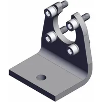 SMC Foot Bracket: Foot Mount Type, Fits 40 mm_63 mm Bore Dia, 60 mm Overall Lg, CK-L04