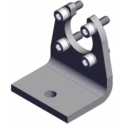 SMC Foot Bracket: Foot Mount Type, Fits 40 mm_63 mm Bore Dia, 60 mm Overall Lg - Foot Mounting Brackets