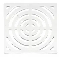 OATEY Grate: Plastic, 9 1/4 in Overall Wd, 3/4 in Overall Ht, Unfinished, Drop-In, Full Grate (MPN 42753)