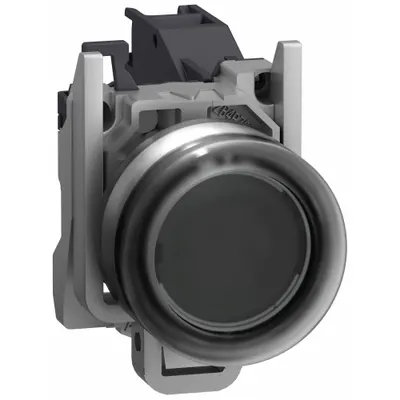 SCHNEIDER Flush Push Button Operator: 22 mm, Metallic, Flush Profile - Flush-Mount Push Buttons