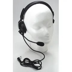 The KENWOOD KHS-7 is a single-wire, over-the-head earpiece with an in-earpiece microphone, designed for use with NX-P1000 series two-way radios. It features a two-pin connector and does not include a push-to-talk function. Suitable for hands-free communication in industrial, security, and public safety applications.