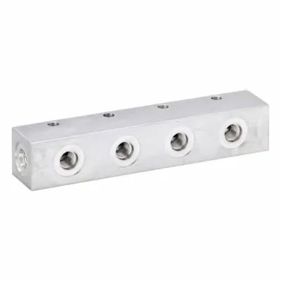ENERPAC Manifold: 5,000 psi Max Pressure, Aluminum, 1.25 in Overall Ht - Valve Manifolds