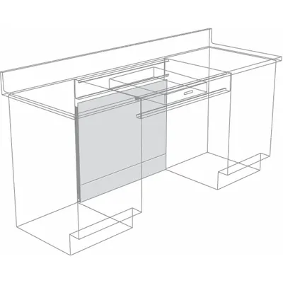 INSTOCK Knee Space Panel: 30 7/8 in Overall Ht, 2 in Overall Dp, 30 in Overall Wd - Cabinet Panels