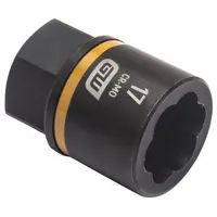 GEARWRENCH Bolt Extractor: 17 mm Socket Size, 7-Point, Std, Black Oxide, Not Tether Capable (MPN 84773)