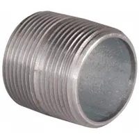 Pipe Nipple: 3/4 in Nominal Pipe Size, 3 in Lg, Schedule 80, Galvanized Steel, Threaded on Both Ends (MPN 0335669830)