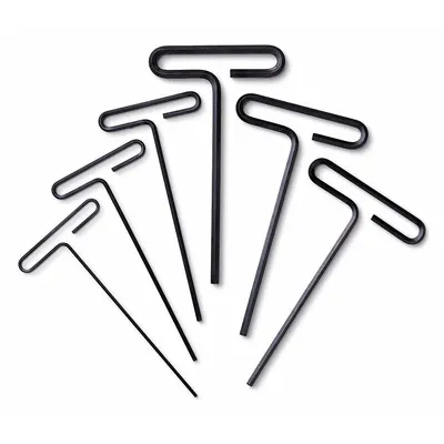 WESTWARD Hex Key Set: 11 - 15 Pieces, T, Metric and SAE, Std End, Long, 12 Pieces - T-Shaped Hex Key Sets