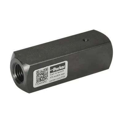 PARKER High-Pressure Check Valve, C620S, Steel, SAE O-Ring Boss, 5000 psi, 5 gpm - High-Pressure Check Valves