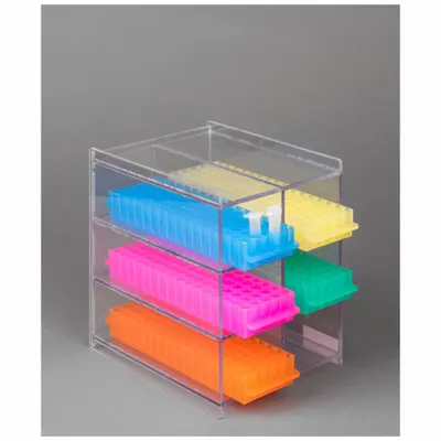 POLTEX Microtube Rack: 6 3/4 in Overall Wd, 8 1/2 in Overall Ht, 8 in Overall Lg - Lab Storage Racks
