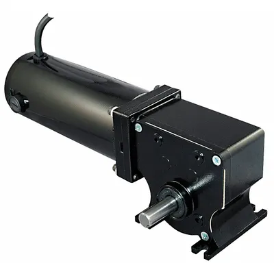 Dayton Gearmotor: Right Angle, 24V DC, TENV, 65 RPM, 137 in-lb Max Torque, 23:1 - Right Angle DC Gearmotors