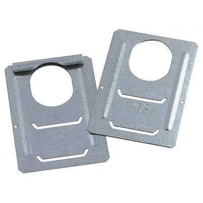 B-LINE BY EATON Support Bracket: Galvanized Steel, Silver, 1 in Overall Dp - Mounting Accessories for Electrical Boxes