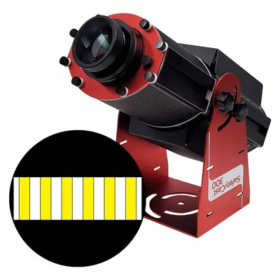 LASERGLOW TECHNOLOGIES Fixed Image Projector: Projector, Lens and Image Template - LED Safety Walkway Projectors