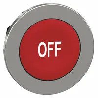 SCHNEIDER ELECTRIC Push Button Head: 30 mm Panel Size, Non-Illuminated, Metallic, Off, Red (MPN ZB4FA435)