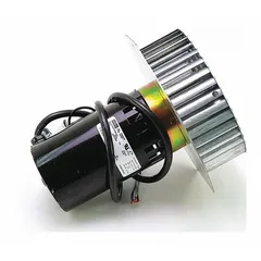Draft inducer for HVAC systems, designed to create negative pressure for proper exhaust gas flow from gas-fired heaters. Used in commercial and industrial heating applications to improve safety and efficiency.