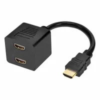 MONOPRICE HDMI Splitter: (1) HDMI Male x (2) HDMI Female Splitter, Black (MPN 2522)