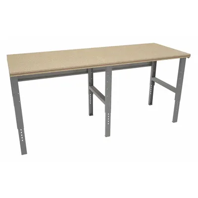 TENNSCO Workbench: Adj Ht, Shop Top, 96 in x 36 in, 2,400 lb Overall Load Capacity - Open-Base Workstations