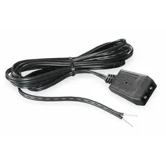 This hardwired 12V DC vehicle charger cord is designed for permanent installation in vehicles. It connects directly to the vehicle's electrical system to provide a dedicated charging source for compatible devices.