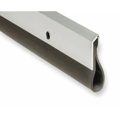 NATIONAL GUARD Door Sweep: Looped Insert, Aluminum, 48 in Lg, 2 1/4 in Wd - Door Sweeps