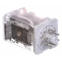 SIEMENS Plug-In Relay: Socket Mounted, 10 A Current Rating, 230V AC, DPDT, 8 Pins/Terminals (MPN 3TX7112-1LG13)