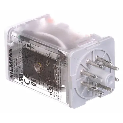 Siemens Plug-In Relay: Socket Mounted, 10 A Current Rating, 230V AC, DPDT - Socket-Mounted Relays