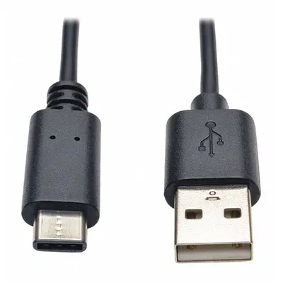 TRIPP LITE Cable: Type A End 1, Type C End 2, Black, 6 ft Lg - Standard USB & Lightning Cables