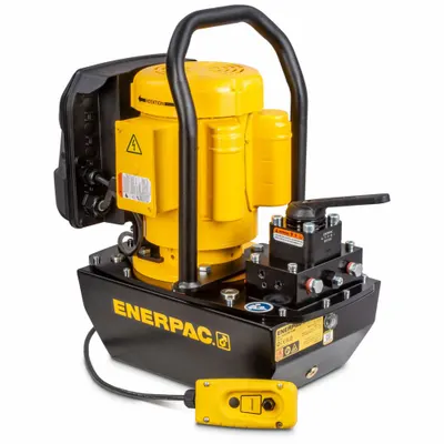 ENERPAC Hydraulic Electric Pump, High Flow: 10,000 psi Max. Op Pressure - Corded High-Power Stationary Electric Hydraulic Pump Units