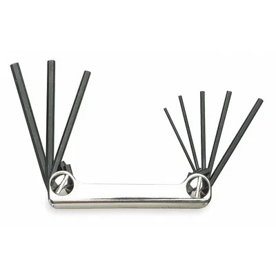 PROTO Hex Key Set: 6 - 10 Pieces, L, SAE, Std End, Short, 8 Pieces, Black Oxide - L-Shaped Hex Key Sets