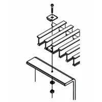 The FIBERGRATE FC-4 Clip Assembly is a 316 stainless steel fastener used to secure fiberglass grating panels to support structures. This clip assembly resists corrosion in harsh environments, making it suitable for industrial settings where metal fasteners would degrade. It is commonly applied in chemical plants, wastewater facilities, and offshore platforms