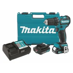 Compact brushless cordless drill with 3/8 in chuck and 1,500 RPM max speed. Includes battery. Suitable for drilling and driving in tight spaces for light- to medium-duty tasks in woodworking, metalworking, and general construction.